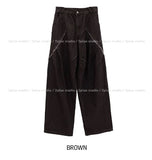 Cozy volume cut denim pants