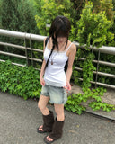 Paul Western Short Denim Shorts