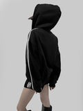 Widin Ribbed Track Hood Zip-Up