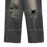 Vintage destroyed denim
