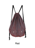 Ker pleats Glossy string backpack