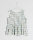 [BAONHAUS] Korine Flower Shirring Sleeveless Blouse