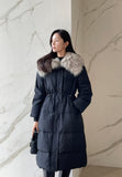 Ziel Fox Fur Collar String Duck Down Long Padding