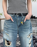Dekai Curved Destroyed Jeans