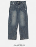 Quarty twisted incision denim