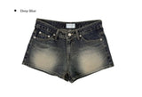 Dean Vintage Washing Denim Low Shorts