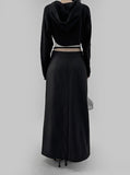 Melan Slit Long Skirt