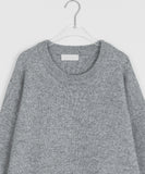 [unisex] Yukina Round Over Wool Knit - Wool 100