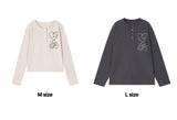 ALL THAT Henley Neck Long Sleeve T-Shirt