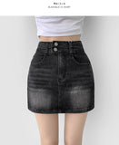 Pelvic Pad 2 Button Denim Skirt