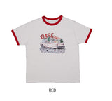 DAPE PRINTING RINGER HALF SLEEVE T-SHIRT