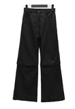 Pleated Wrap Skirt Bootcut Pants