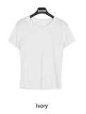 Ella Ribbed Basic Short Sleeves