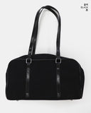 Popat Suede Leather Combi Shoulder Bag