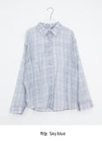 Rimu Summer Loose-Fit See-Through Check Shirt