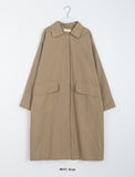 Uzino Pocket Button Stripe Long Coat