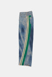 Bumpy side track wrinkle denim pants