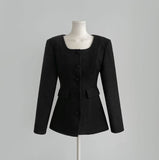 Line Tweed Quilted Line Short Jacket