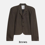 Lens Button Crop Blazer