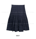 Kotori slit check midi skirt