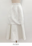 Even Banding Flare Long Skirt