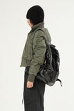 Casual metal glossy backpack