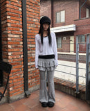 Seka Dot Crop Basic Cardigan