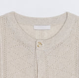 Ropi Punched Linen Knit Cardigan