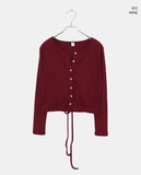 Deho brushed slim top cardigan