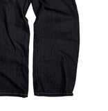 Look Fire Buckle Balloon Wide Denim Pants