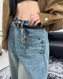 Leiti Dart Wrinkle Denim Pants
