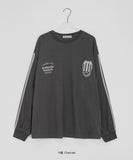 [Unisex] Trilded Track Print Over Long Sleeve Tee