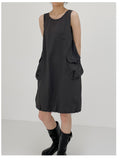 Cargo Pumpkin Sleeveless One Piece