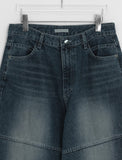 Kitona Cut Washing Denim Wide Pants