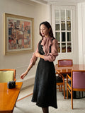 Sharo satin tie blouse