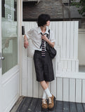Rudd Pin Stripe Bermuda Denim Pants
