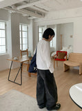 Calton Washing Denim Balloon Wide Pants