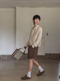 Enfree Drawing Crop Shirt