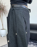Denif Button Balloon Denim Pants