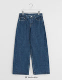 Hobe Jacquard Stripe Denim Wide Pants