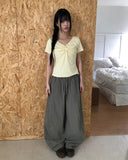 Luce Check Wide Banding Pants