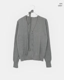 [Strap + Knit SET] Noda Side Button V-Neck Knit Button Cardigan