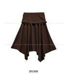 Kyou Unbalance Layered Shirring Skirt