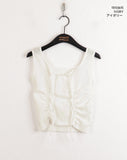 Meritz Ribbon String Hole Shirring Sleeveless