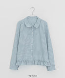 Lancer Round Collar Frill Blouse
