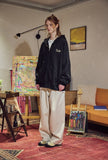 Peace Moment Embroidered Hood Zip-Up