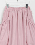 Minati nylon banding pocket shirring flare long skirt