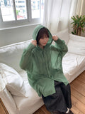 Miltu Summer See-through Hood Shirt