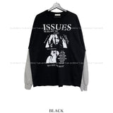 Make color matching layered long sleeve t-shirt