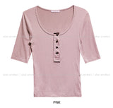 Elin Snap Three Quarter Short Sleeve